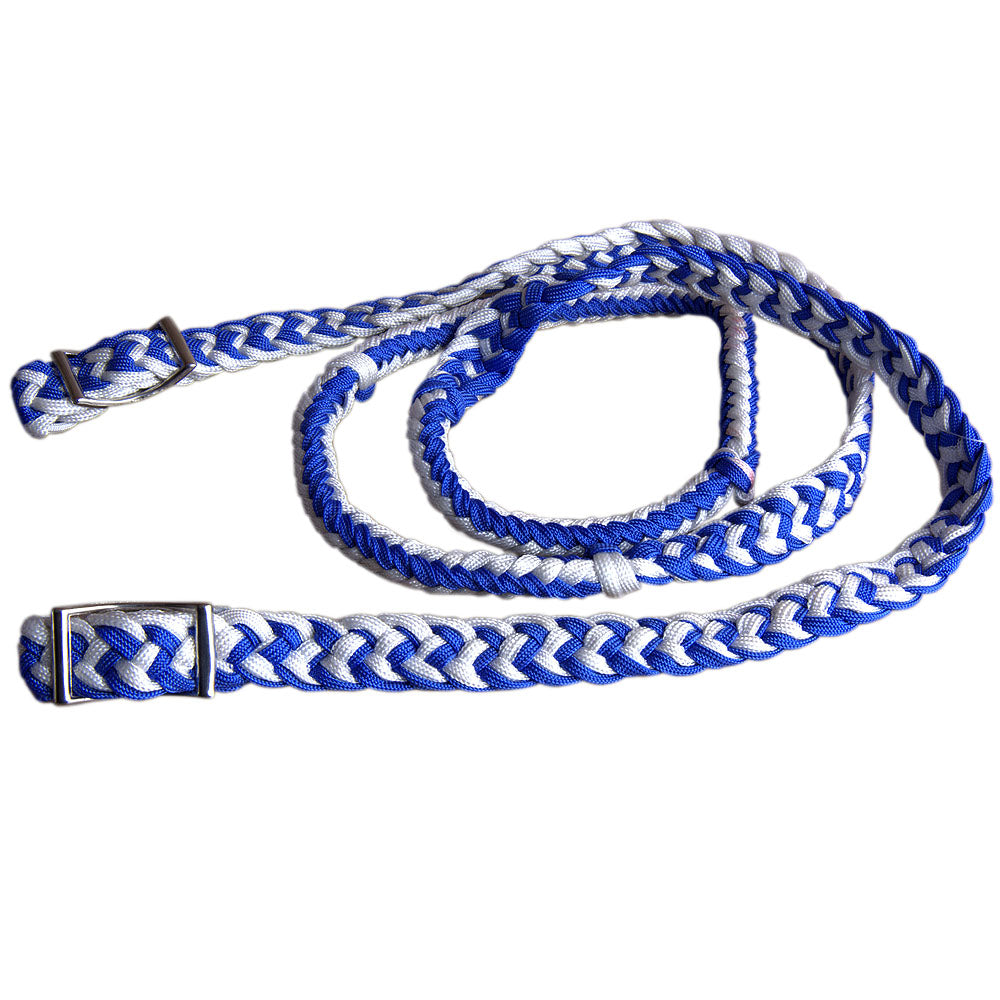 Hilason Braided Poly Barrel Racing Contest Reins Flat 1" X 8Ft Purple