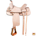 HILASON Western Horse Saddle American Leather Ranch Roping Cowboy Rough Out Tan | Hand Tooled Wade & For Horses