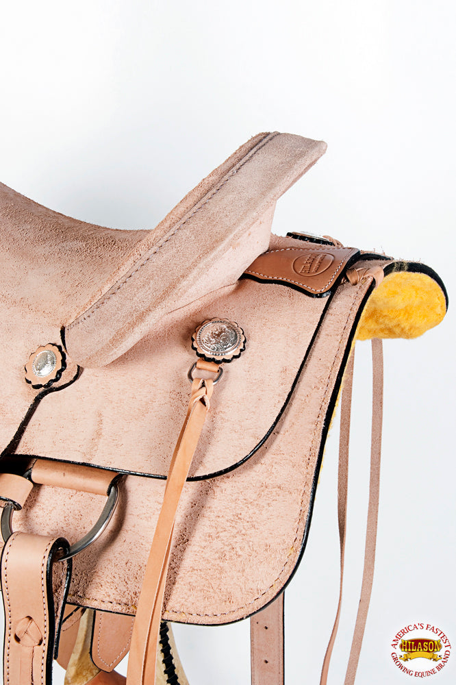 HILASON Western Horse Saddle American Leather Ranch Roping Cowboy Rough Out Tan | Hand Tooled Wade & For Horses