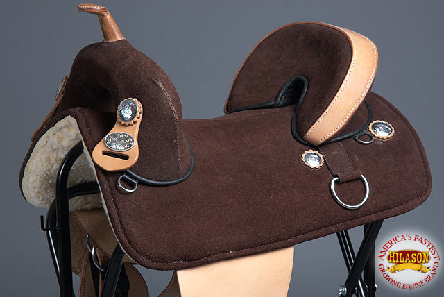 15 Treeless Western Trail Barrel Racing American Leather Saddle Hilason