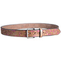 HILASON Western Genuine Leather Belt for Men Women Cowboy Cowgirl Handmade Unisex Full Grain Heavy Duty Floral Tooled Belt