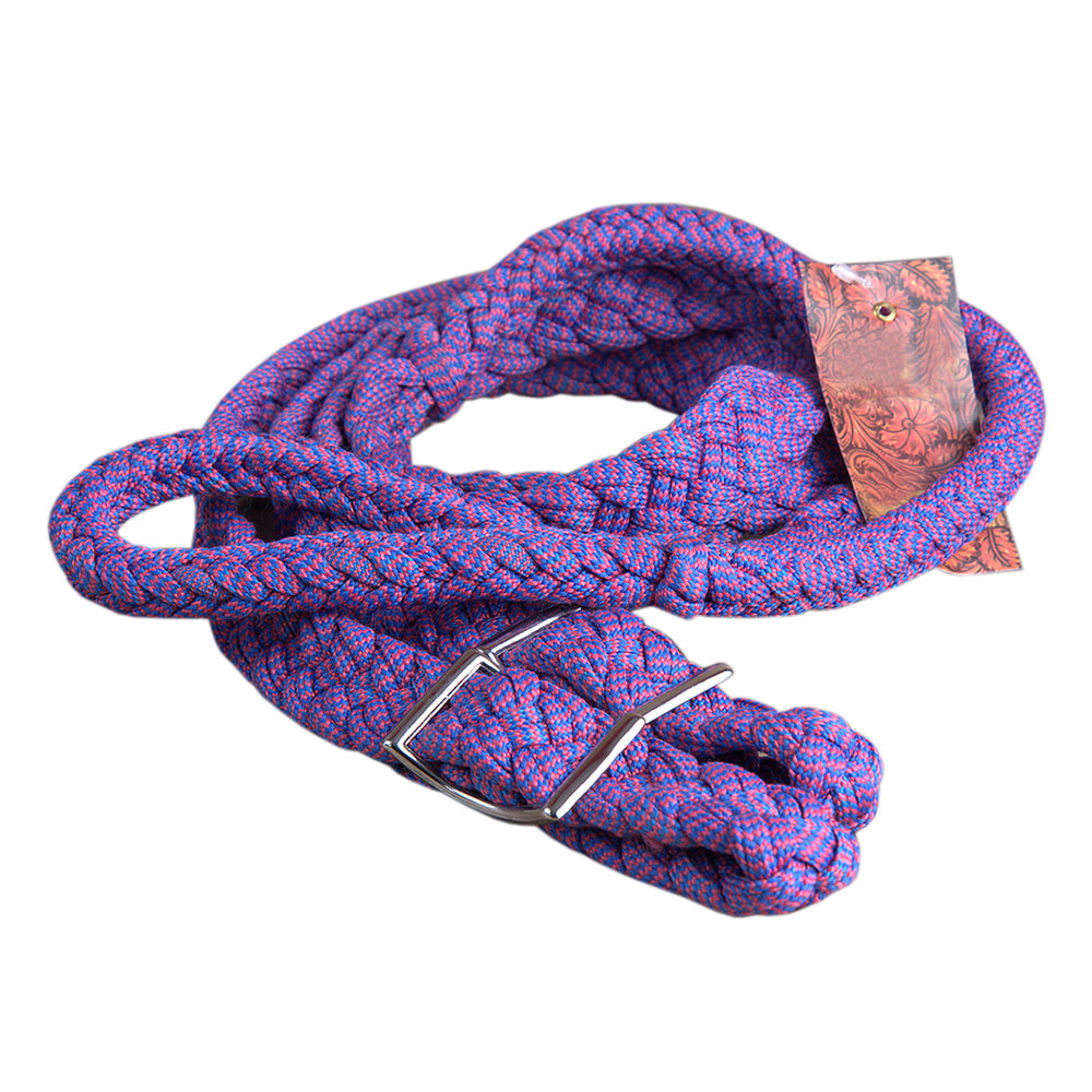 Hilason Braided Poly Barrel Racing Flat Reins — 1" x 8 ft
