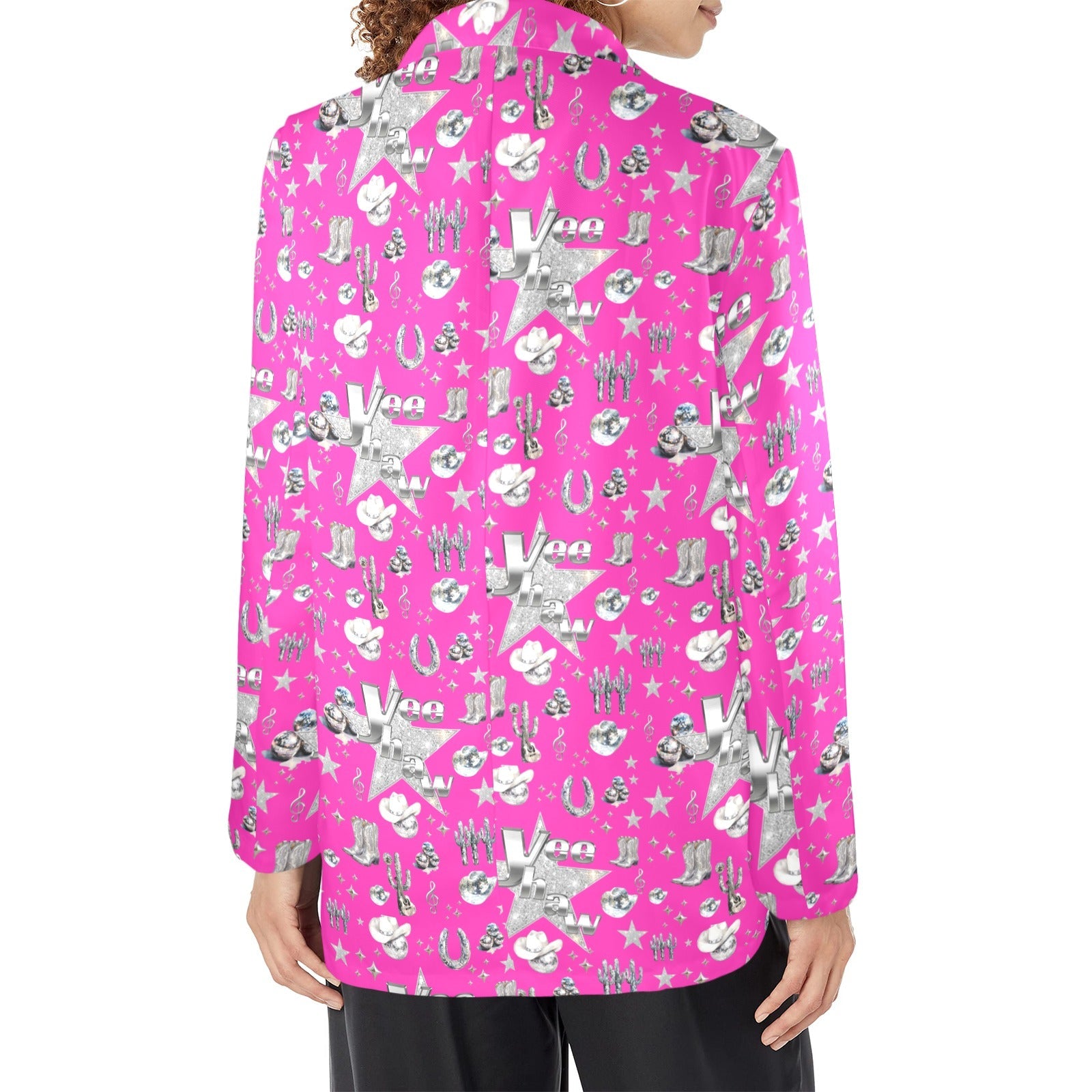 Baha Ranch Hot Pink YEEHAW Rhinestone Cowgirl Blazer by Baha Ranch Western Wear - product image 7