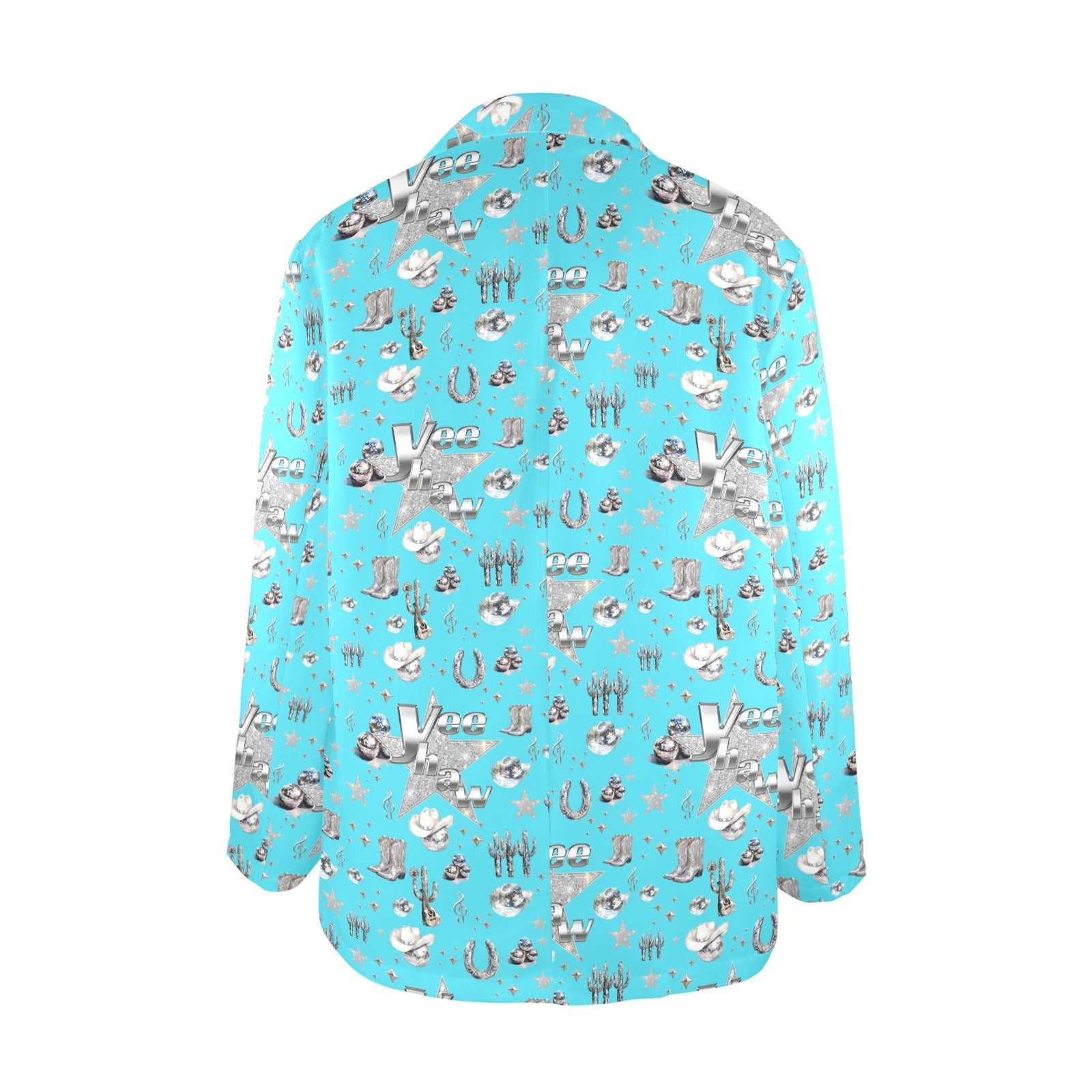 Baha Ranch Turquoise YEEHAW Rhinestone Cowgirl Blazer by Baha Ranch Western Wear - product image 7