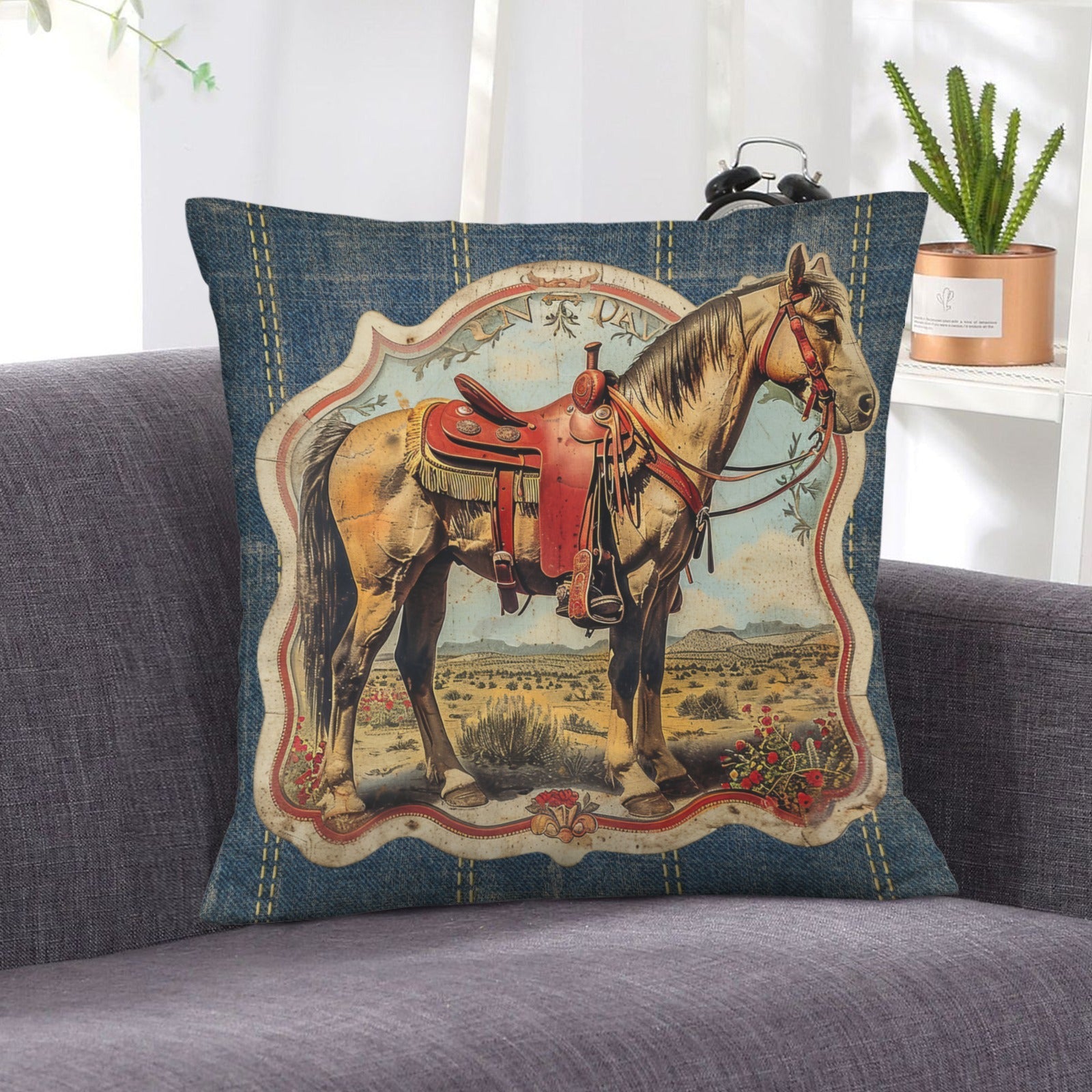 Baha Ranch Vintage Horse Velvety Soft Pillow Case Made in America by Baha Ranch Western Wear - product image 6
