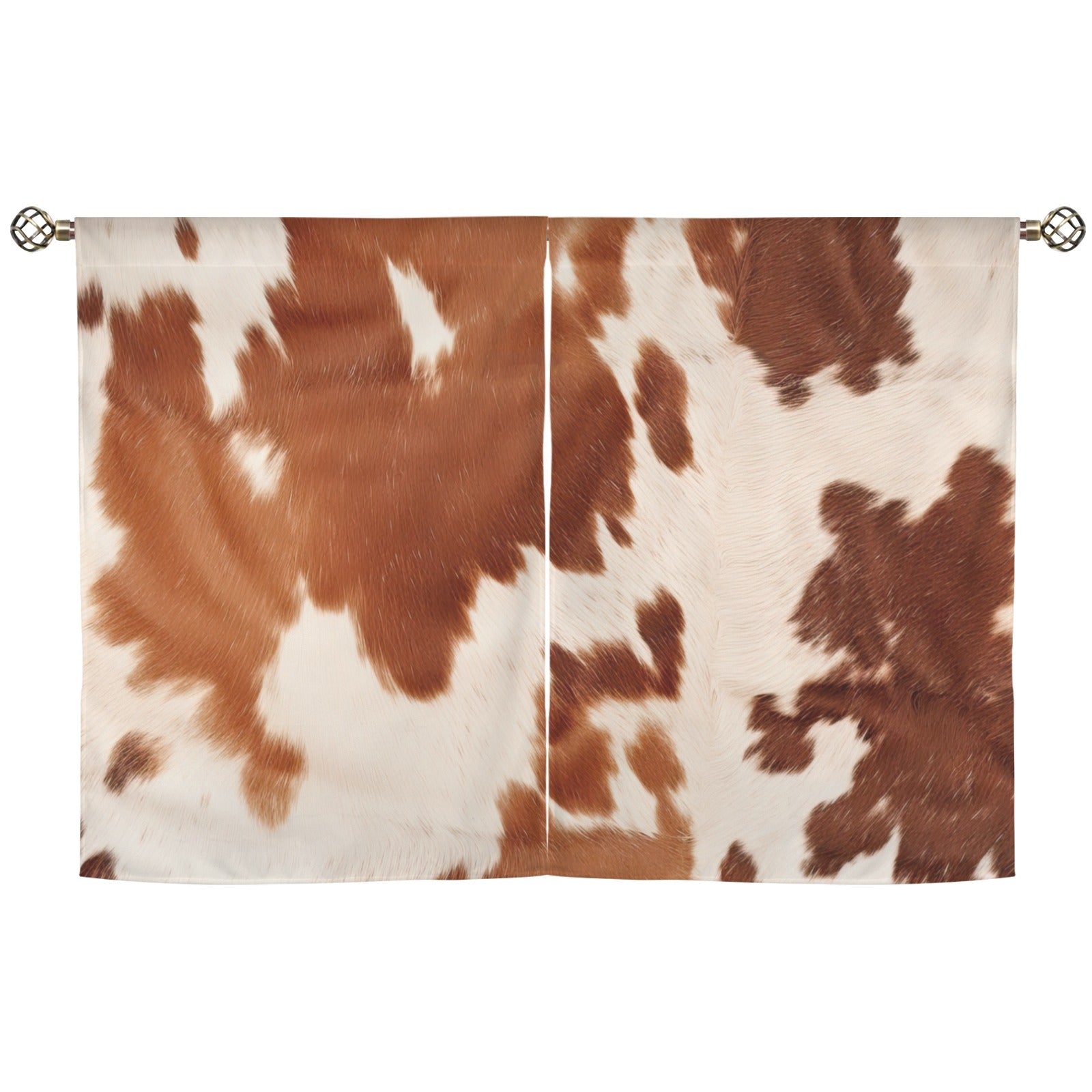 Baha Ranch Cowhide Print Window Curtains 28"x40" (2-Piece) Made in America by Baha Ranch Western Wear - product image 2