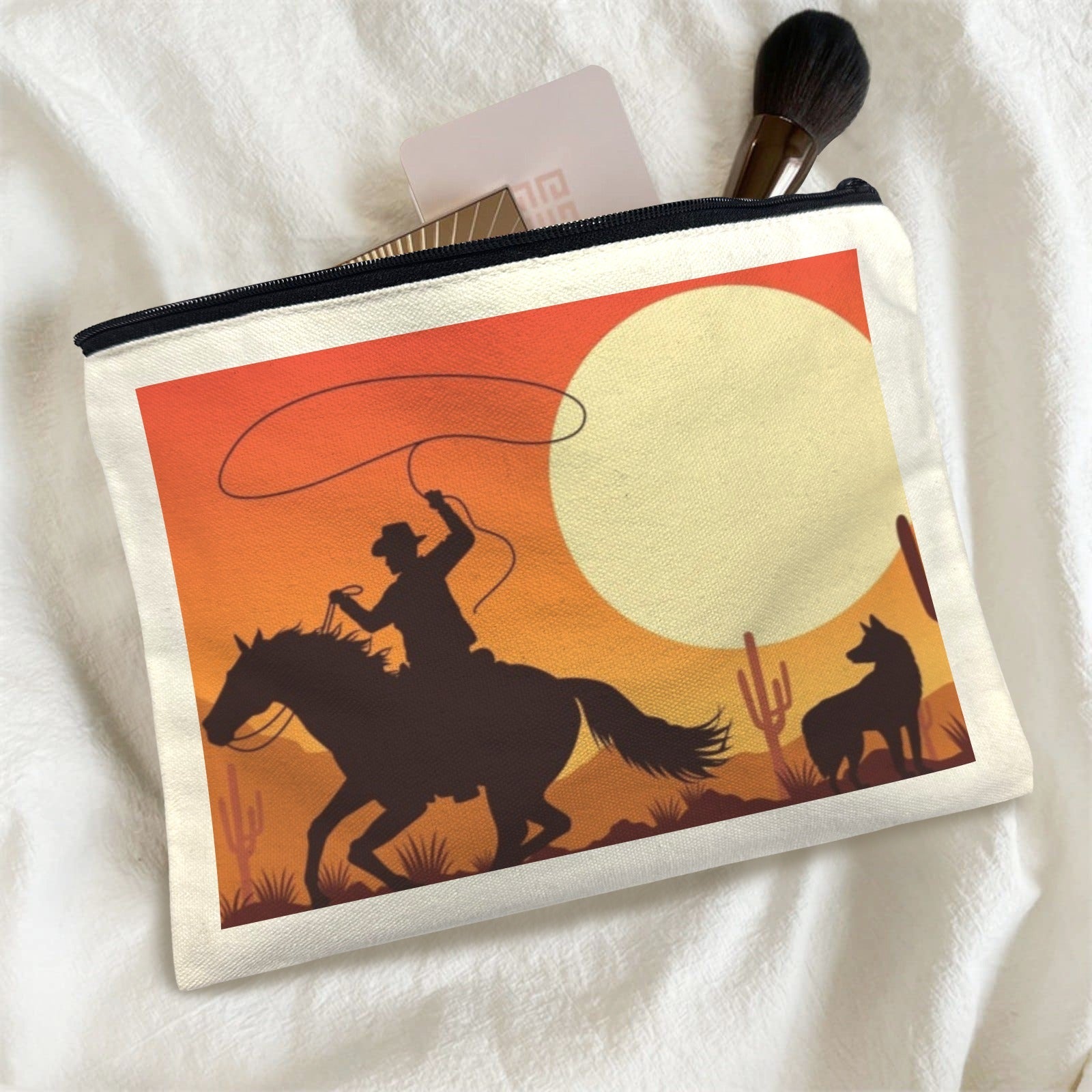Baha Ranch Cowboy Sunset Cosmetic Bag Pack of 5 Made in America by Baha Ranch Western Wear