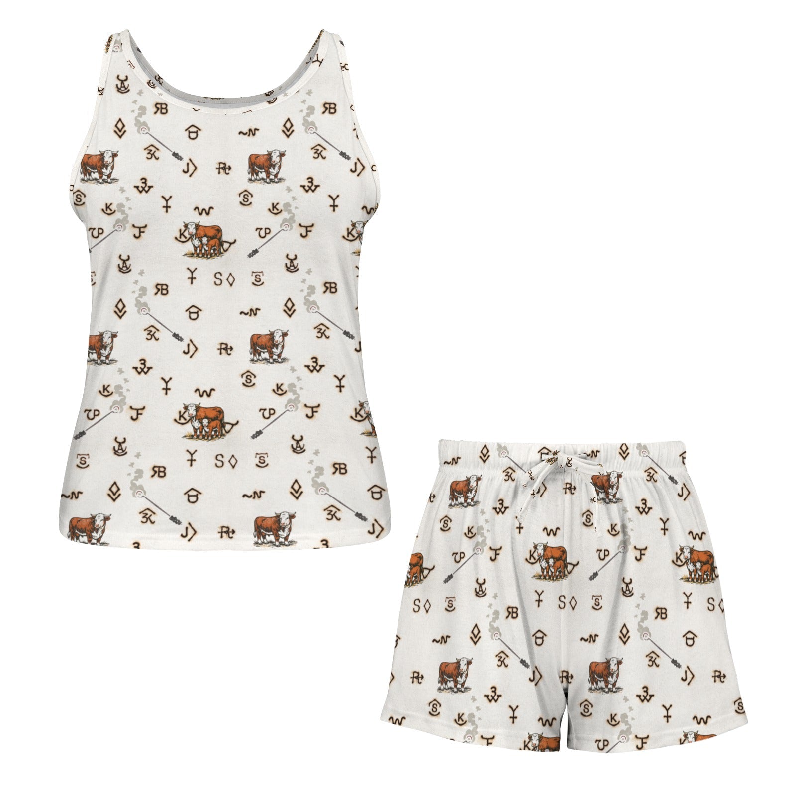 Baha Ranch Hereford Brands Tank Shorts Lounge Set Made in America by Baha Ranch Western Wear - product image 7