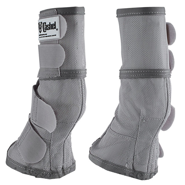 4 Pack Cashel Fly Prevention Small Pony Horse Leg Guard Mesh Boots Grey