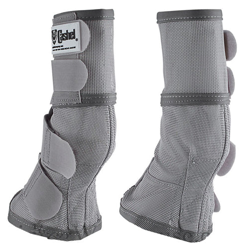 4 Pack Cashel Fly Prevention Small Pony Horse Leg Guard Mesh Boots Grey