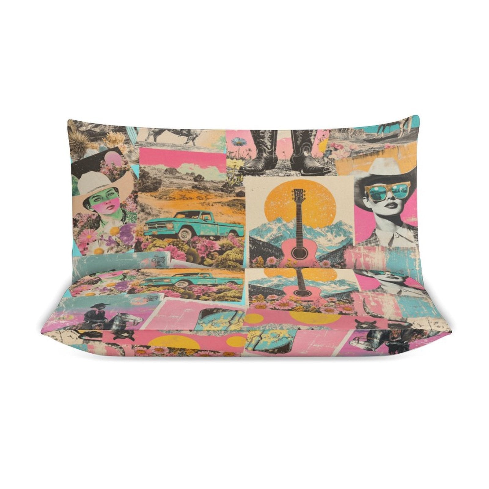 Baha Ranch Retro Pop Western 3-Piece Bedding Set (1 Duvet Cover + 2 Pillow Shams) – 102"×90" by Baha Ranch Western Wear -...