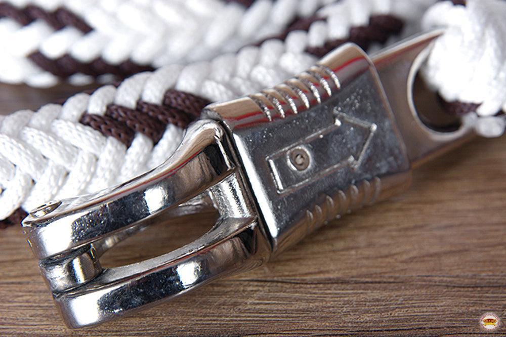 Hilason Horse Riding Poly Lead Rope Blue Tan  1" X 9 Ft.