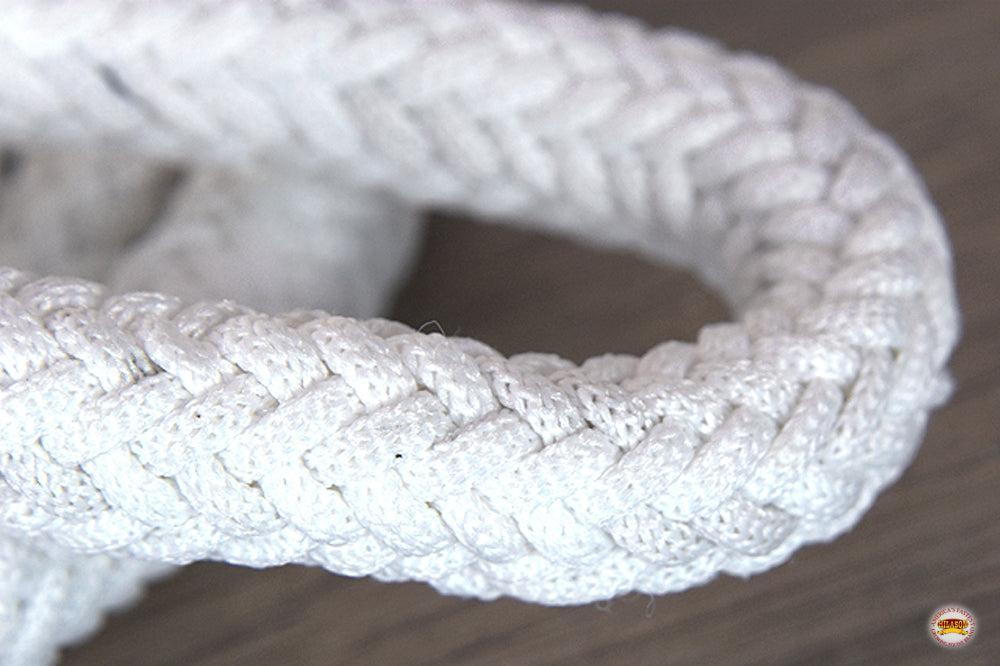 Hilason Horse Riding Poly Lead Rope Blue Tan  1" X 9 Ft.