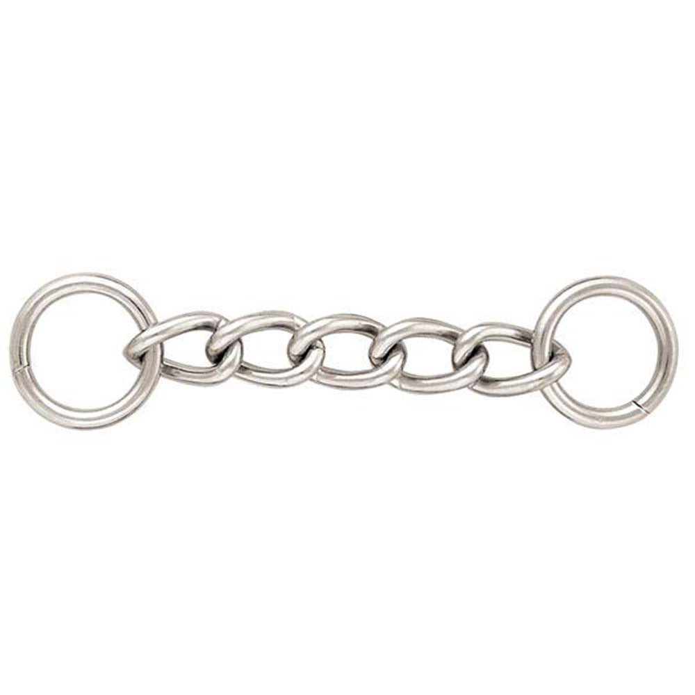 4" Hilason H. Tk. Curb Chain W/ 3/4" Rings 6 Links Chrome Plt. –
