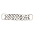 4-1/2" Hilason Double Curb Chain W/ 3/4" Loops Close Links Nickel Plated