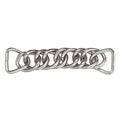 4-1/2'' Hilason Nickle Plated Double Link Horse Curb Mouth Chain