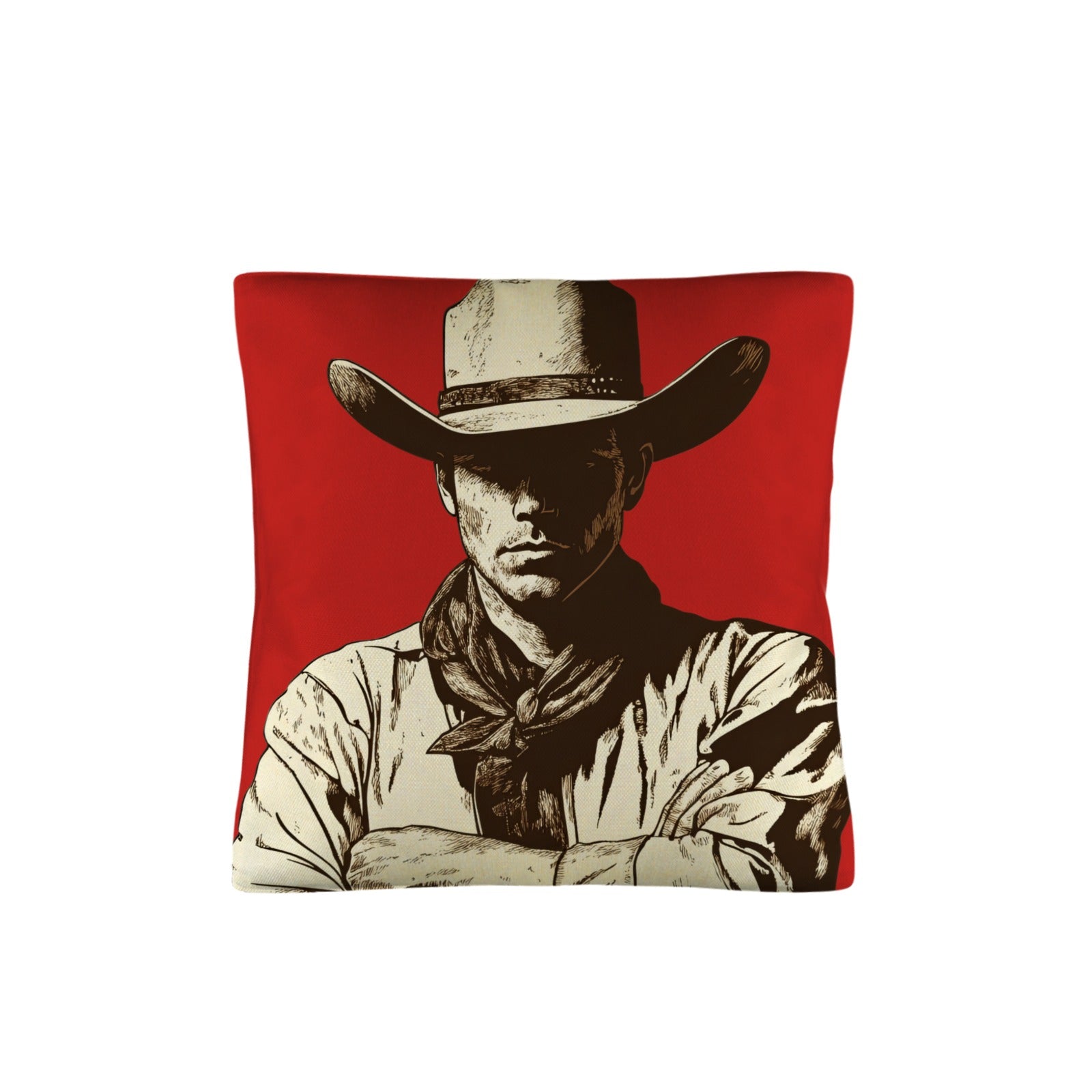 Baha Ranch Serious Cowboy Throw Pillow Case Made in America by Baha Ranch Western Wear - product image 2