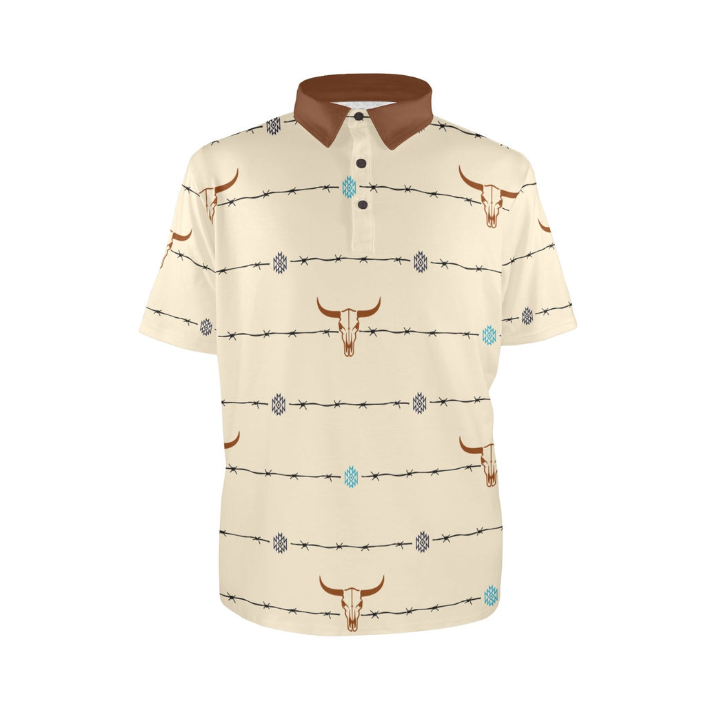 Baha Ranch Barbwire Aztec Polo Shirt by Baha Ranch Western Wear - product image 5