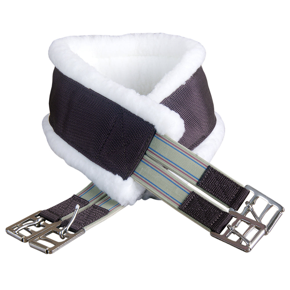 44 In - 52 Hilason Horse Soft Saddle Fleece Synthetic Cinch Girth Brown