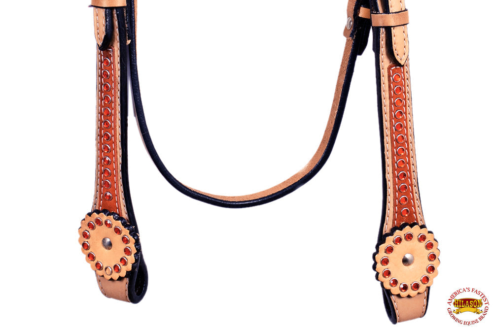 HILASON Western Horse Genuine Leather Headstall | for Horses Headstalls