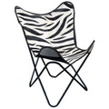 Genuine Leather Butterfly Chair Folding Lounge Modern Sling Accent Seat