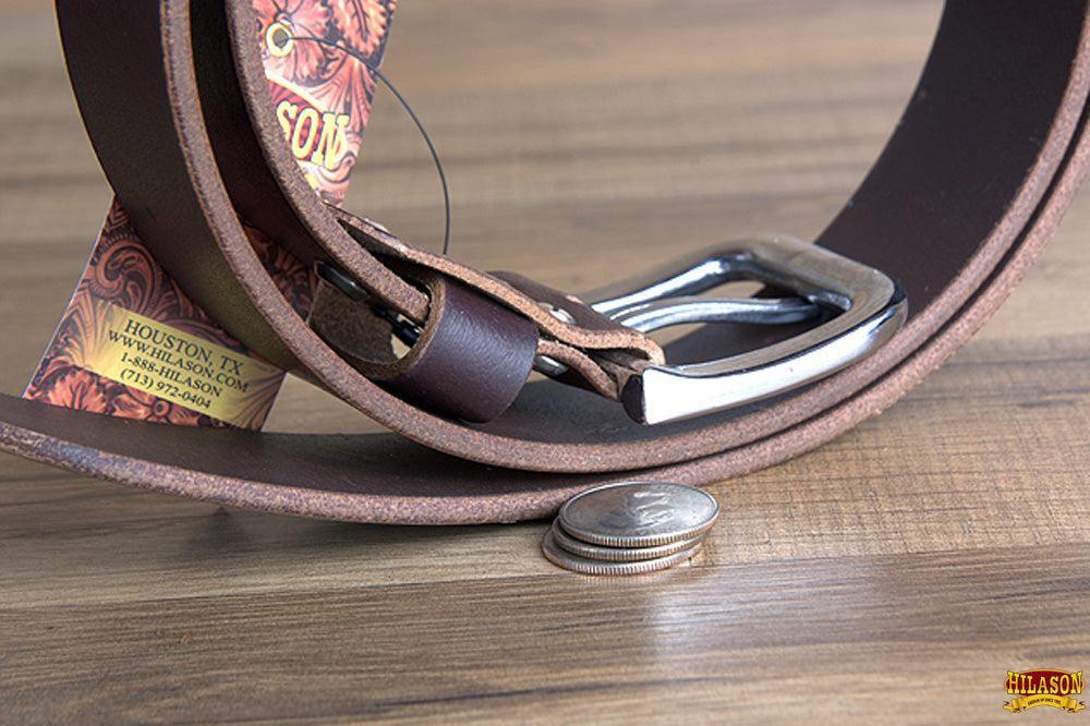 HILASON Western Genuine Leather Belt for Men Women Cowboy Cowgirl Handmade Unisex Full Grain Heavy Duty Tooled Belt for Jeans