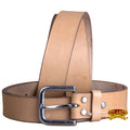 Unisex Full Grain Leather Belt With Vegetable Tanned Finish And Handcrafted Quality