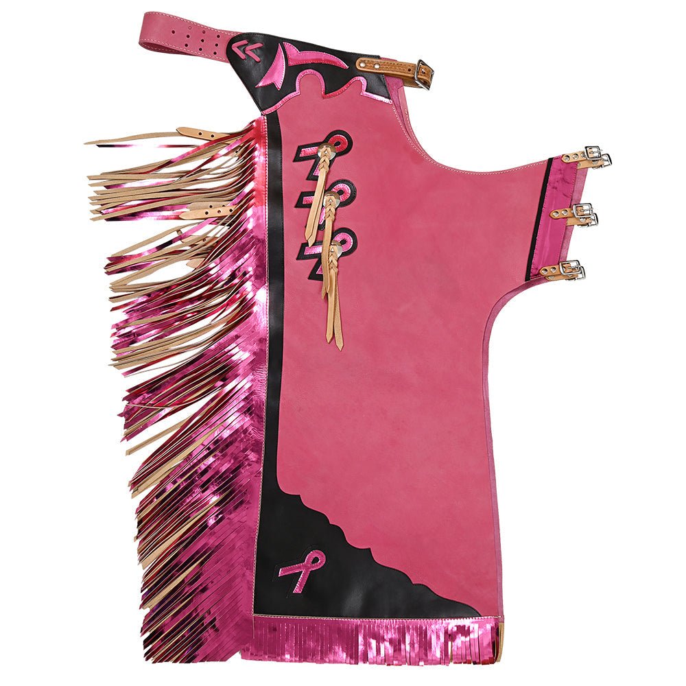 Hilason Handmade Genuine Leather Chaps Adult Handtooled Rodeo Bull Riding