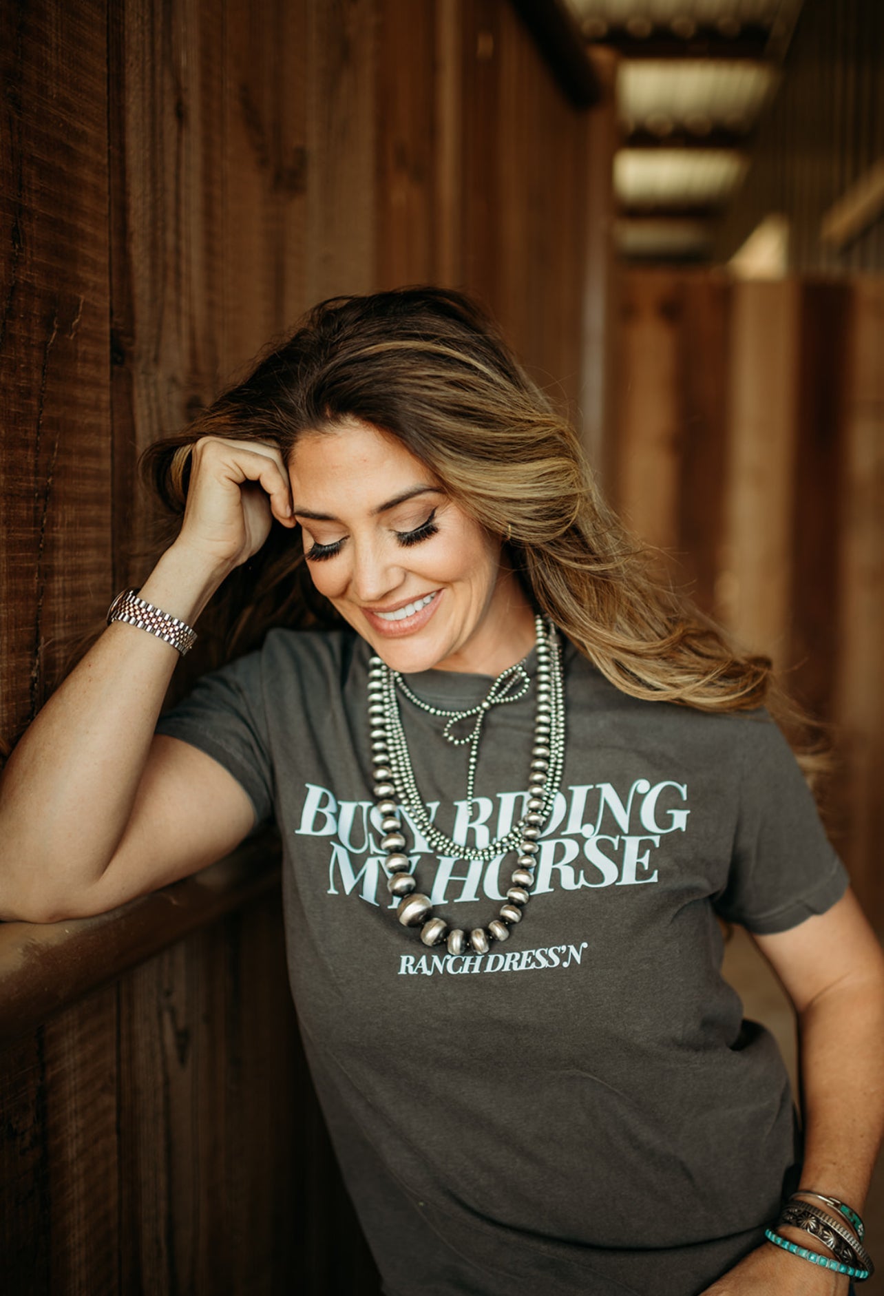 Busy Riding My Horse Tee