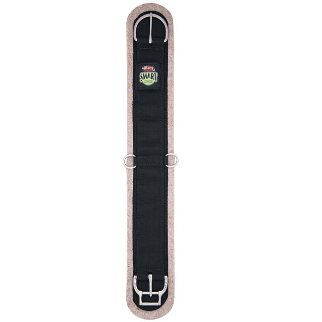 36" Weaver Horse 1/2" Wool Blend Felt Lined Smart Cinch Straight Girth Black