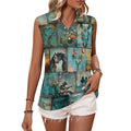 Baha Ranch Turquoise Dreams Sleeveless Polo Tank Top by Baha Ranch Western Wear