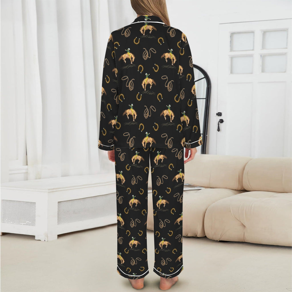 Baha Ranch All Cowboy Western Satin Long Pajamas by Baha Ranch Western Wear - product image 3