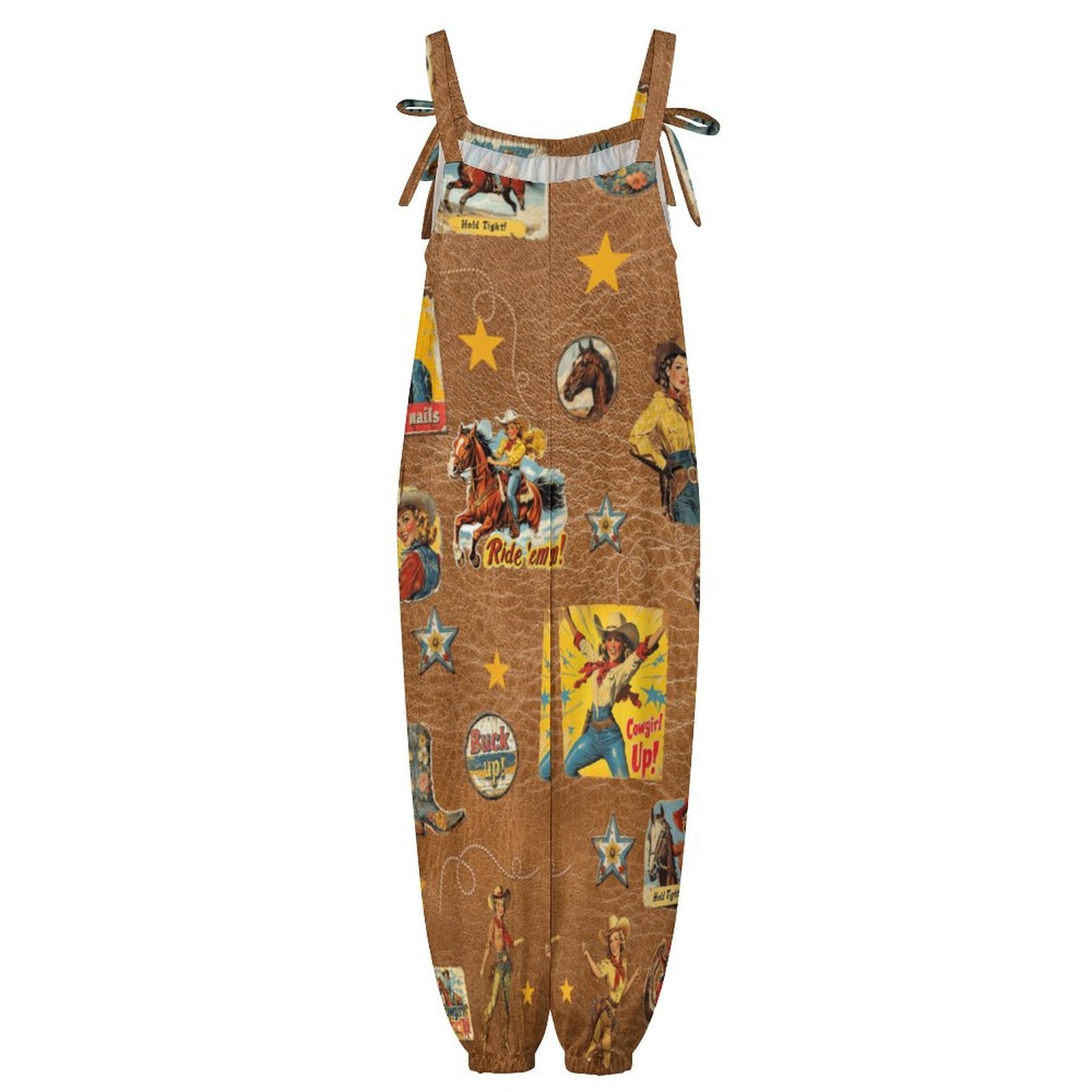 Baha Ranch Vintage Cowgirl Collage Overalls Jumpsuit by Baha Ranch Western Wear - product image 6