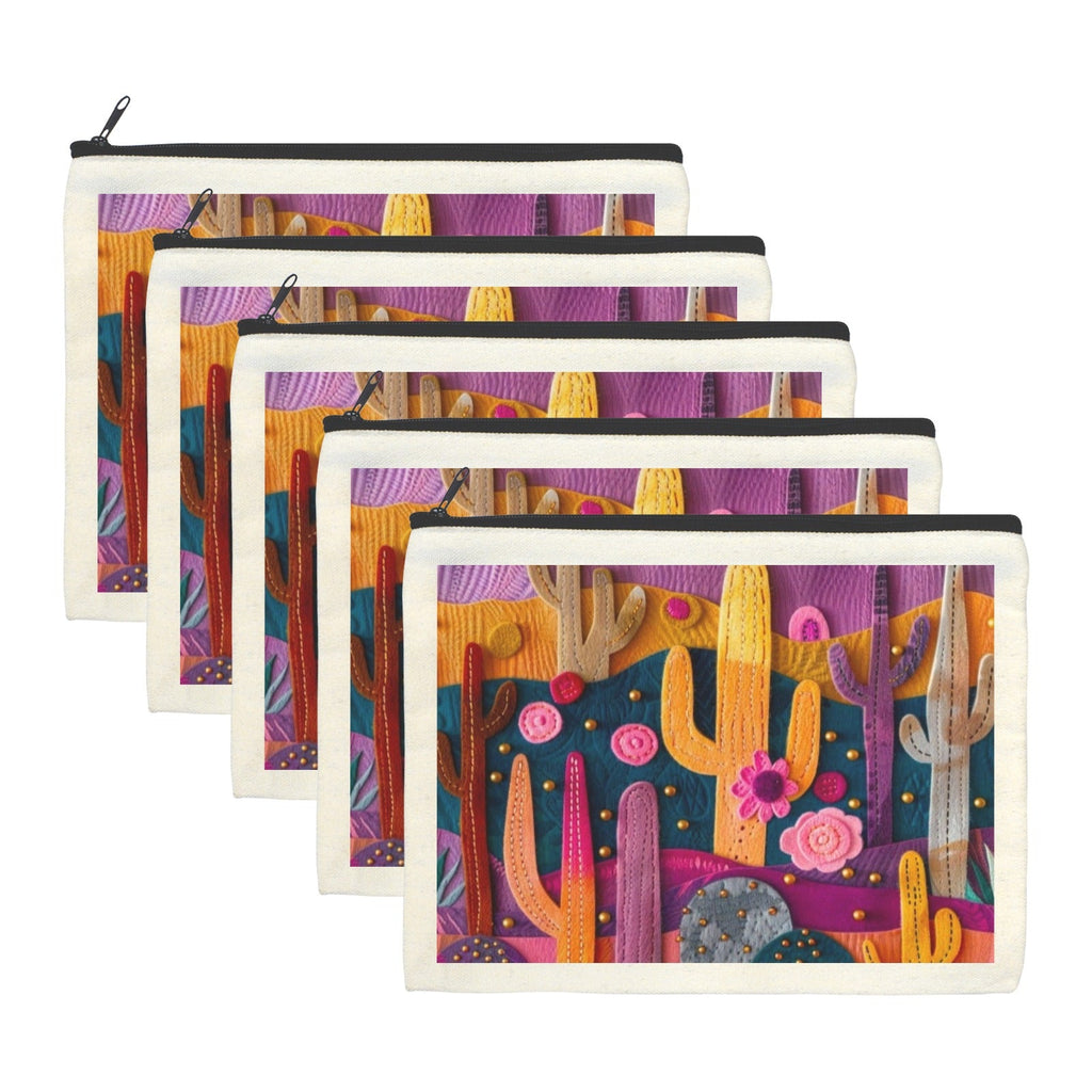Baha Ranch Printed Cactus Cosmetic Bag Pack of 5 Made in America by Baha Ranch Western Wear - product image 2