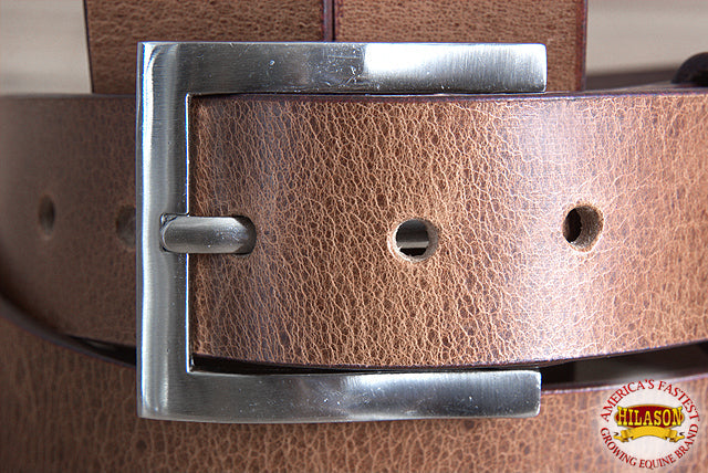 HILASON Western Genuine Leather Belt for Handmade Unisex Full Grain Heavy Duty Belt Tan