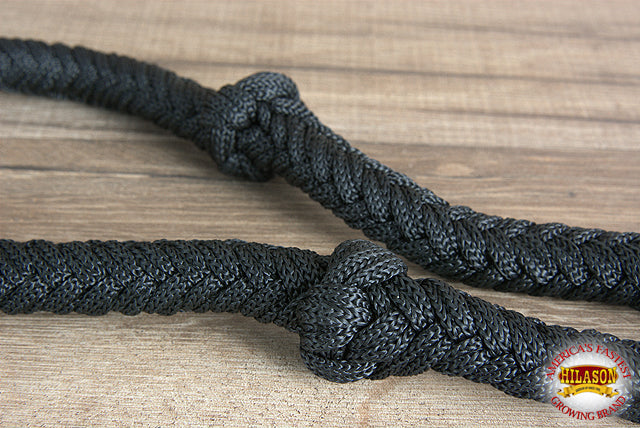 Barrel Racing Reins Flat Braided Polypropylene Nickel Plaited Hardware Durable 8 Foot
