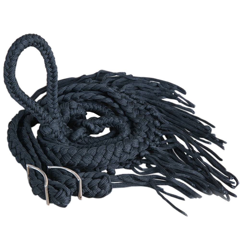 Barrel Racing Reins Flat Braided Polypropylene Nickel Plaited Hardware Durable 8 Foot