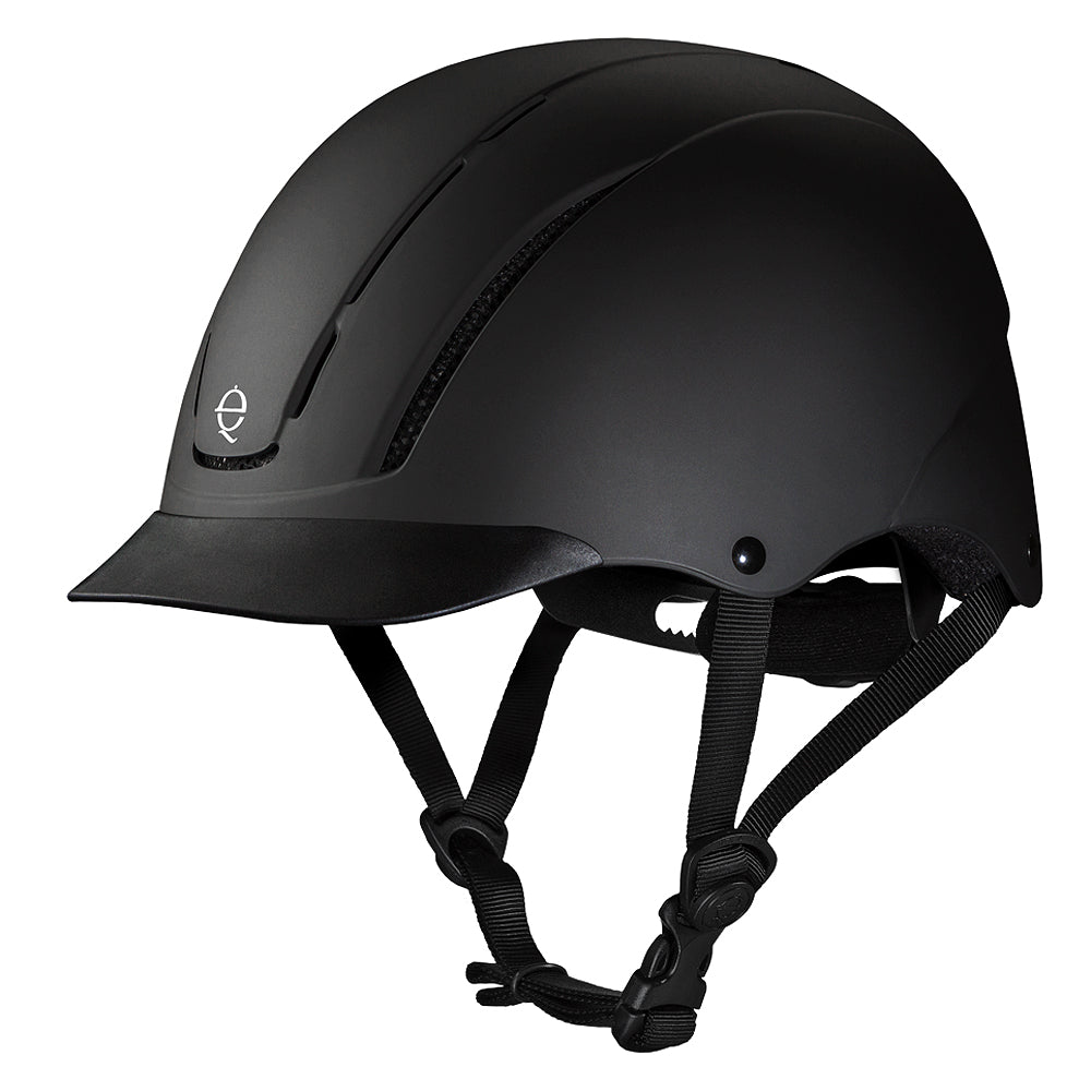 Troxel Spirit Dialfit Low-Profile Riding Helmet — Black Duratec
