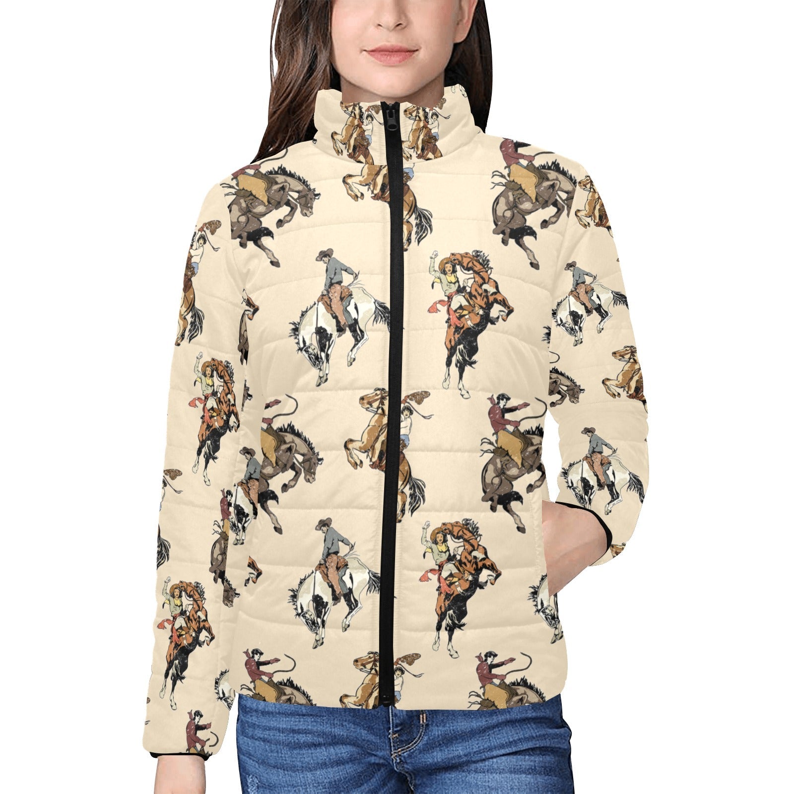 Vintage Cowgirl Women's Puffy Bomber Jacket by Baha Ranch Western Wear - product image 2
