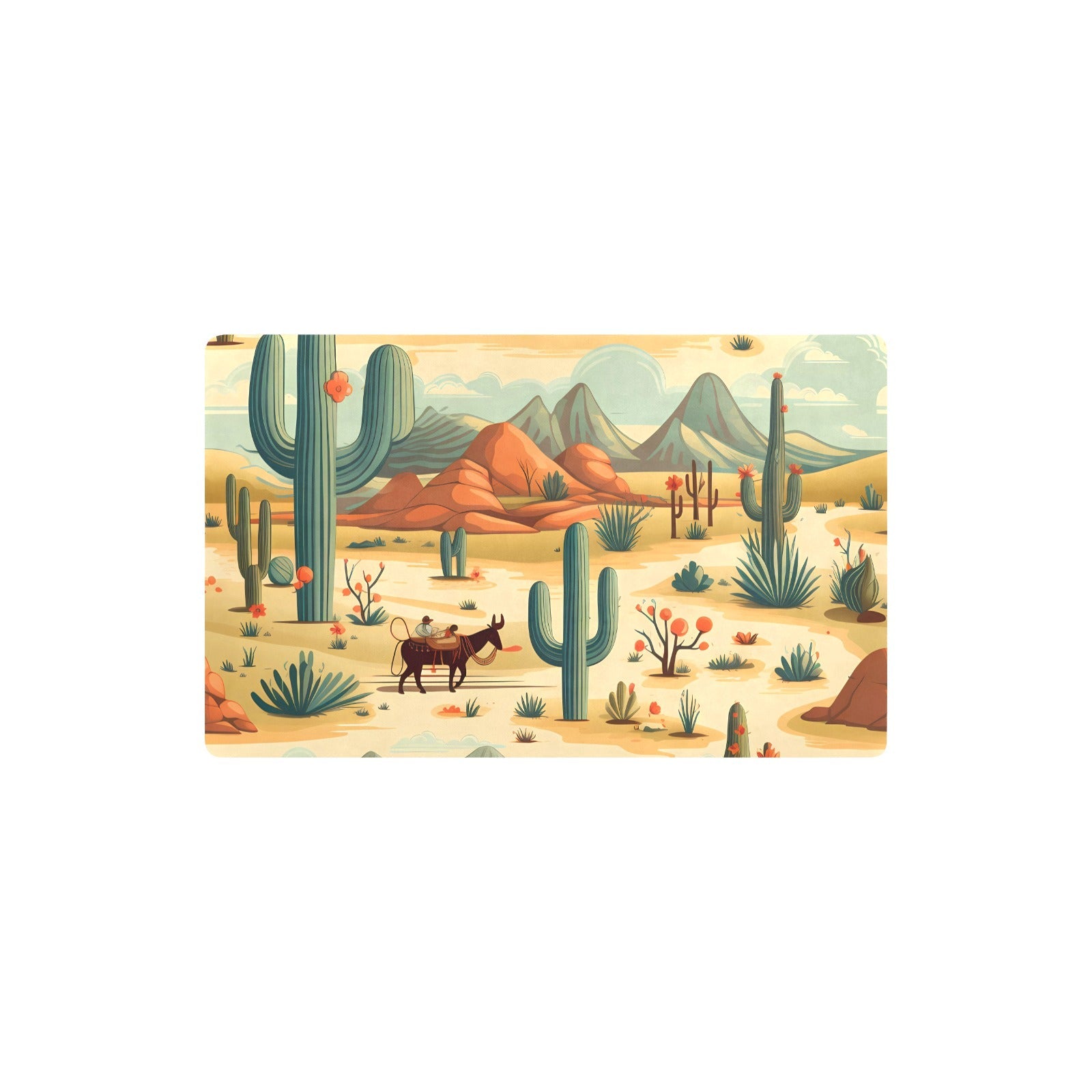 Desert Oasis Kitchen Floormat Kitchen Mat 32"x20" Made in America by Baha Ranch Western Wear