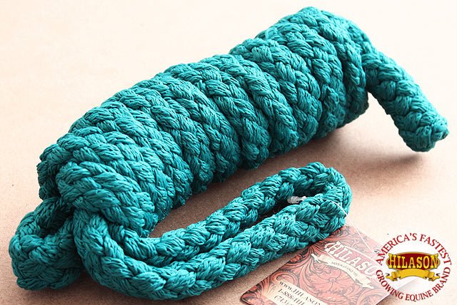 Hilason Horse Riding Poly Lead Rope 1/4" X 9 Ft. Red Turquoise
