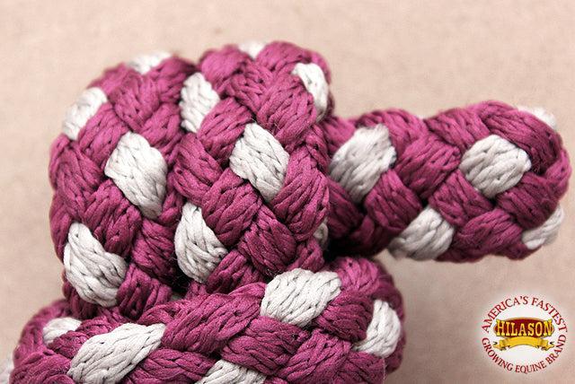 Hilason Horse Riding Poly Lead Rope Brown Tan  1/4" X 8 Ft.