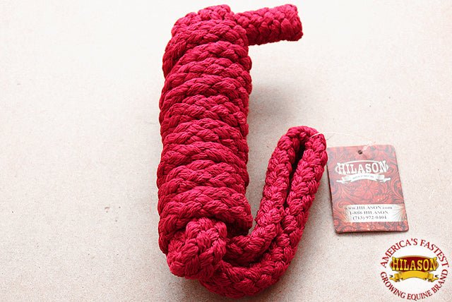 Hilason Horse Riding Poly Lead Rope 1/4" X 9 Ft. Red Turquoise