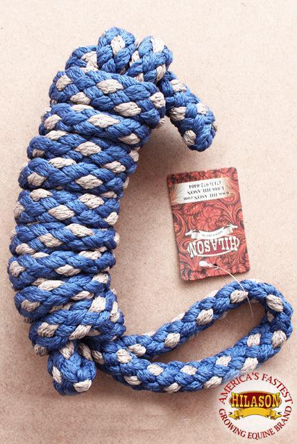 Hilason Horse Riding Poly Lead Rope Brown Tan  1/4" X 8 Ft.