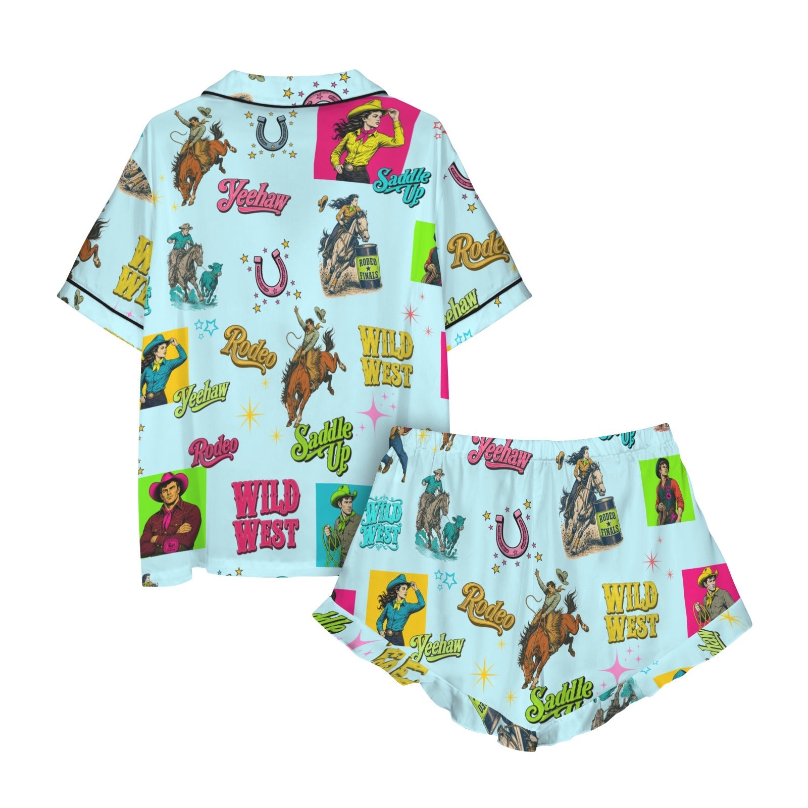 Baha Ranch The Last Roundup Western Rodeo Satin Pajama Set by Baha Ranch Western Wear - product image 7