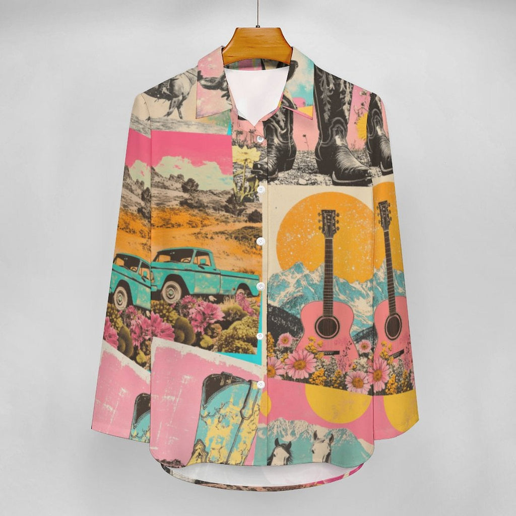 Baha Ranch Pop Western Wanted Collage Button Up Shirt by Baha Ranch Western Wear - product image 3