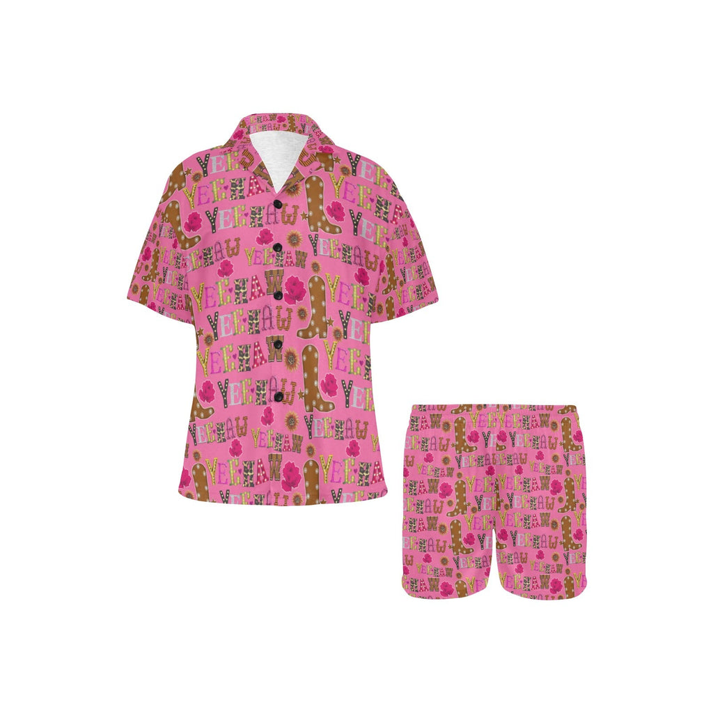 Baha Ranch Pink Yeehaw Women's Western Pajama Set by Baha Ranch Western Wear - product image 2