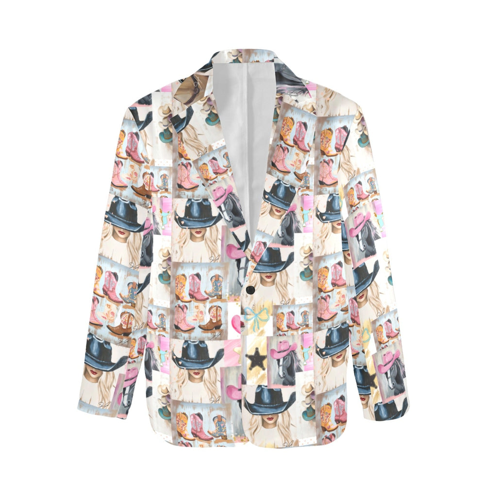 Baha Ranch Danilo Painted Cowgirl Collage Western Blazer by Baha Ranch Western Wear