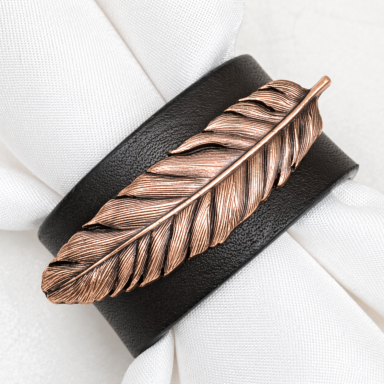Copper Feather Western Concho Napkin Ring #CNR109 — view 2