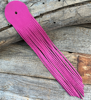 Pink Leather Fringe
